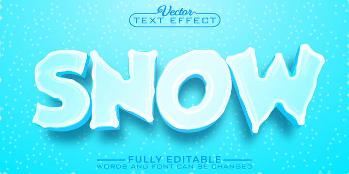 Cartoon Snow Editable Text Effect Template