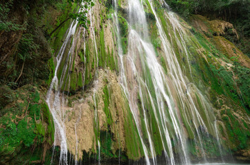 beautiful waterfall el lemon Dominican Republic