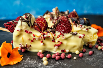 Piece of cake on a stick