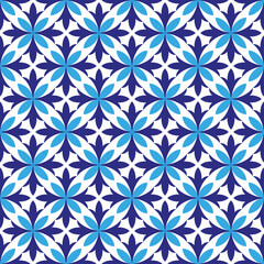 Fototapeta premium Navy blue and blue abstract seamless pattern