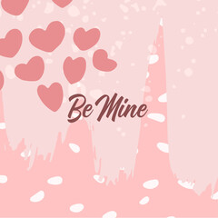 Love valentine's greeting card template with hand drawn concept. Design for special days, women's day, valentine's day, birthday, mother's day, father's day, Christmas, wedding, and event celebrations