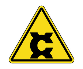 Carcinogen Warning Label. International Carcinogen Hazard Symbol.