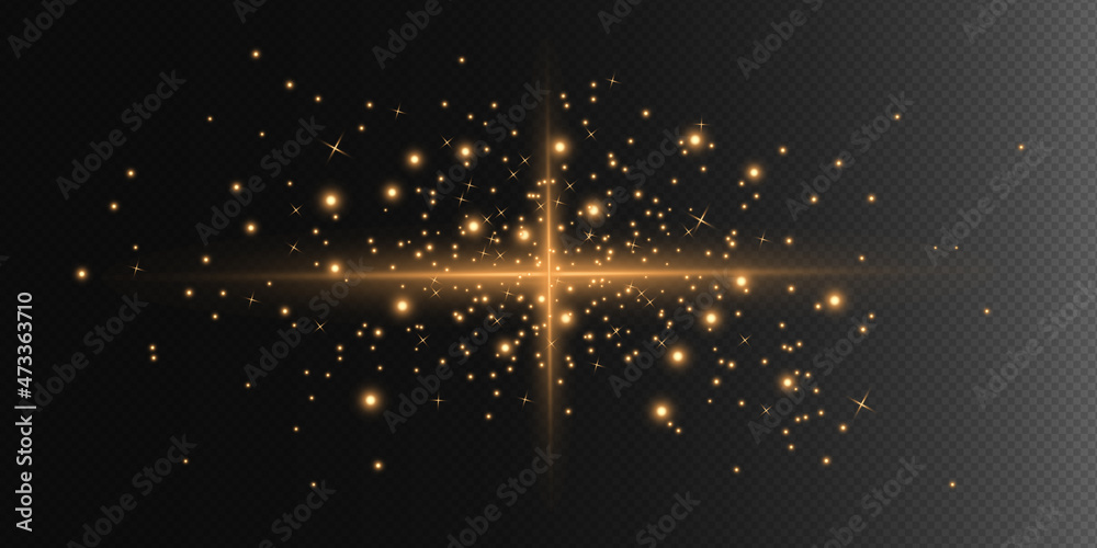 Poster vector magic glow. sparkling texture. christmas light. flash light. luminous trail. golden luminous 
