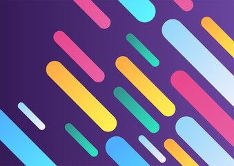 Modern minimal colorful abstract geometric rounded rectangle background