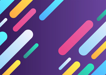 Modern minimal colorful abstract geometric rounded rectangle background