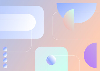 Obraz premium Modern abstract geometric bauhaus background. Vector abstract graphic design banner pattern background template.