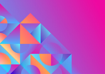 Modern abstract geometric bauhaus background. Vector abstract graphic design banner pattern background template.