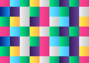 Modern colorful bauhaus abstract square pattern background. Suit for business, corporate, institution, party, festive, seminar, and talks.