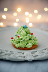 Lovely new year christmas marshmallow in the form of a christmas tree