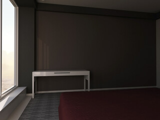 part of the modern room, 3d