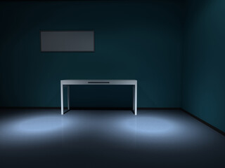 part of the empty room, 3d rendering
