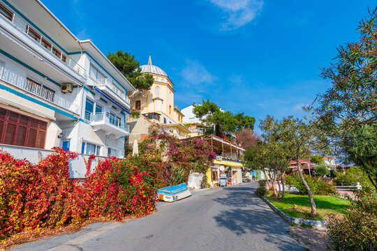 Burgazada Island street view in Istanbul