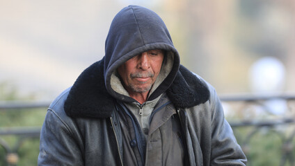 portrait of a street bum