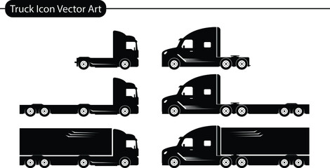 truck icons set