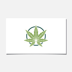 CANNABY WITH CIRCLE LOGO DESIGN VECTOR.