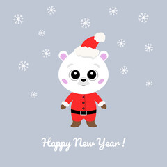 new year card with bear