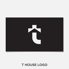 T HOUSE LOGO DESIGN VECTOR