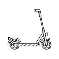 Scooter coloring page for kids. Kick scooter