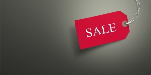 Black Friday Sale or Discount banner. A tag over black background.