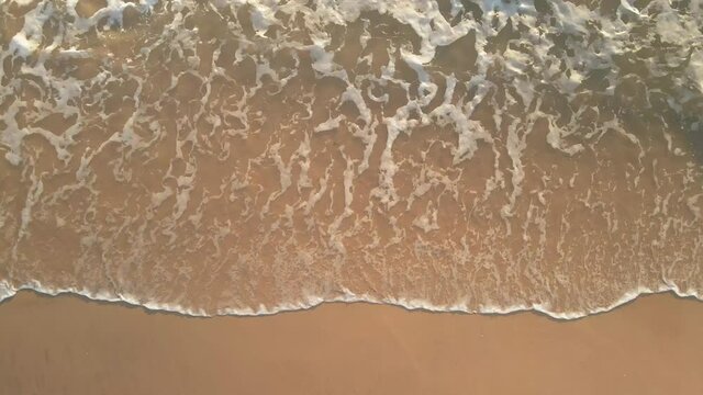 Aerial Top Down Seascape Background Close Up View, concept for beach destination, nature beauty, climate change, etc .