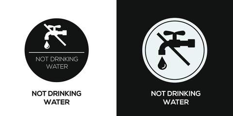 Creative (Not drinking water) Icon ,Vector sign.