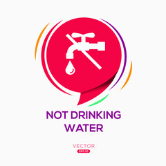 Creative (Not drinking water) Icon ,Vector sign.