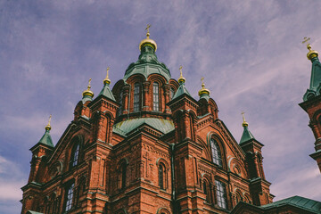 Fototapeta na wymiar Orthodox church in Helsinki