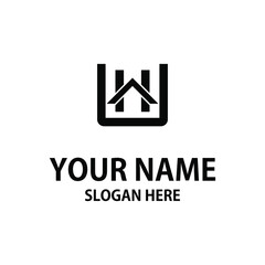 home in h letter business logo design