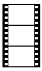 Film strip frame, transparent holes, svg vector illustration mock up for hraphic design
