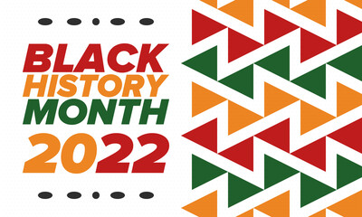 Black History Month. African American History. Celebrated annual. In February in United States and Canada. In October in Great Britain. Poster, card, banner, background. Vector illustration