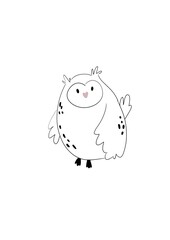 Icon owl, sketch owl