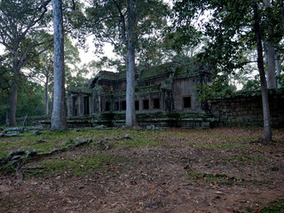 Fototapeta na wymiar Angkor Wat temple, rainy day, Siem Reap, Cambodia.