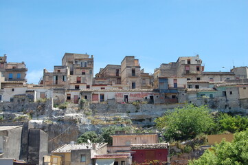 Fototapeta na wymiar Lentini (Sicily) scorcio sul borgo