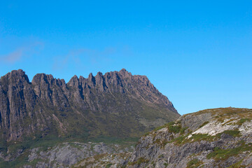 mountain landscape with blue sky