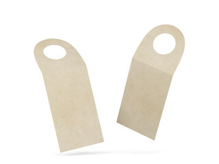 Blank bottle neck hanger mockup