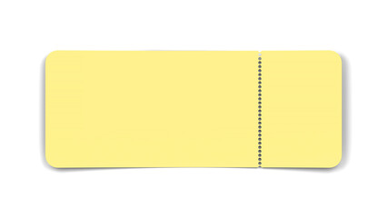 Blank airplane or event ticket mockup