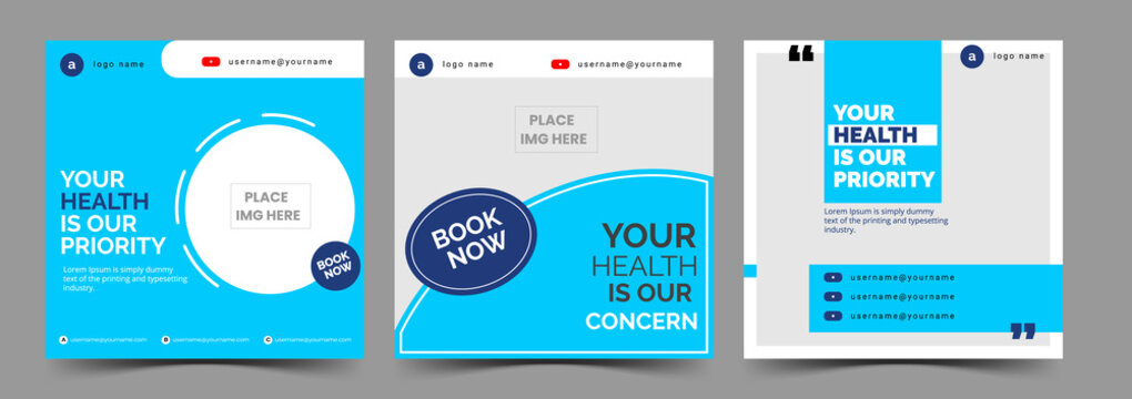 Healthcare social media post templete