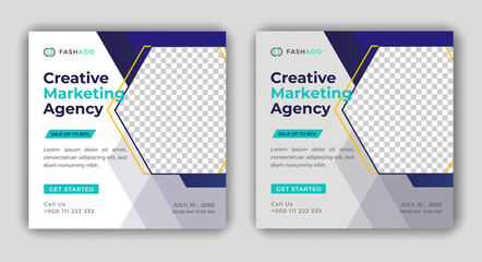 Creative marketing agency social media and Instagram post design 