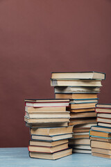 lots of educational books to read in the university library as a background