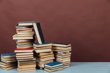 lots of educational books to read in the university library as a background