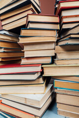 lots of educational books to read in the university library as a background
