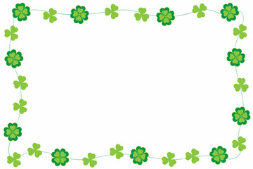 Fototapeta premium clover leaf frame for st patrick's day card decoration