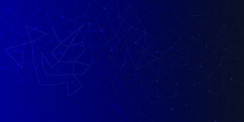 Abstract digital background points lines triangles. Glowing plexus. Big data. Network or connection. Abstract technology science background.