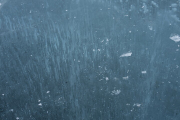 transparent ice on frozen lake Baikal