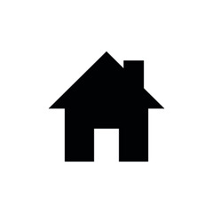 Home icon. House symbol. Home page icon. Isolated vector illustration on white background.
