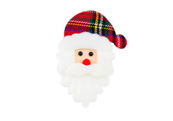 Felt Christmas decoration Santa Claus isolated on white