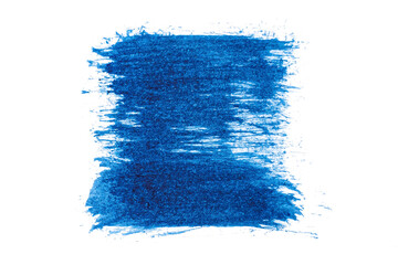 blue abstract watercolor paint brush stroke texture isolated on white background for logo and...