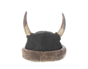 Fototapeta premium horned viking helmet isolated on white background