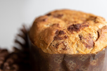 Delicious Italian Panettone for Christmas celebration, approximate photo