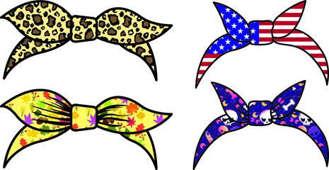 Messy Bun Tie SVG Bundle